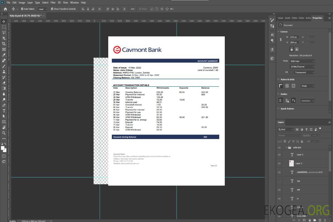 Déclaration de la Zambie Cavmont Bank template Déclaration de la Zambie Cavmont Bank template